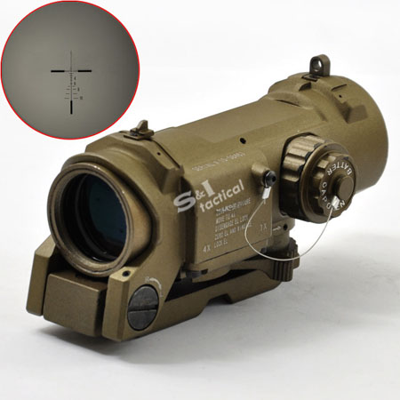 Spector DR 4x Illuminated Mil-Dot Scope Tan